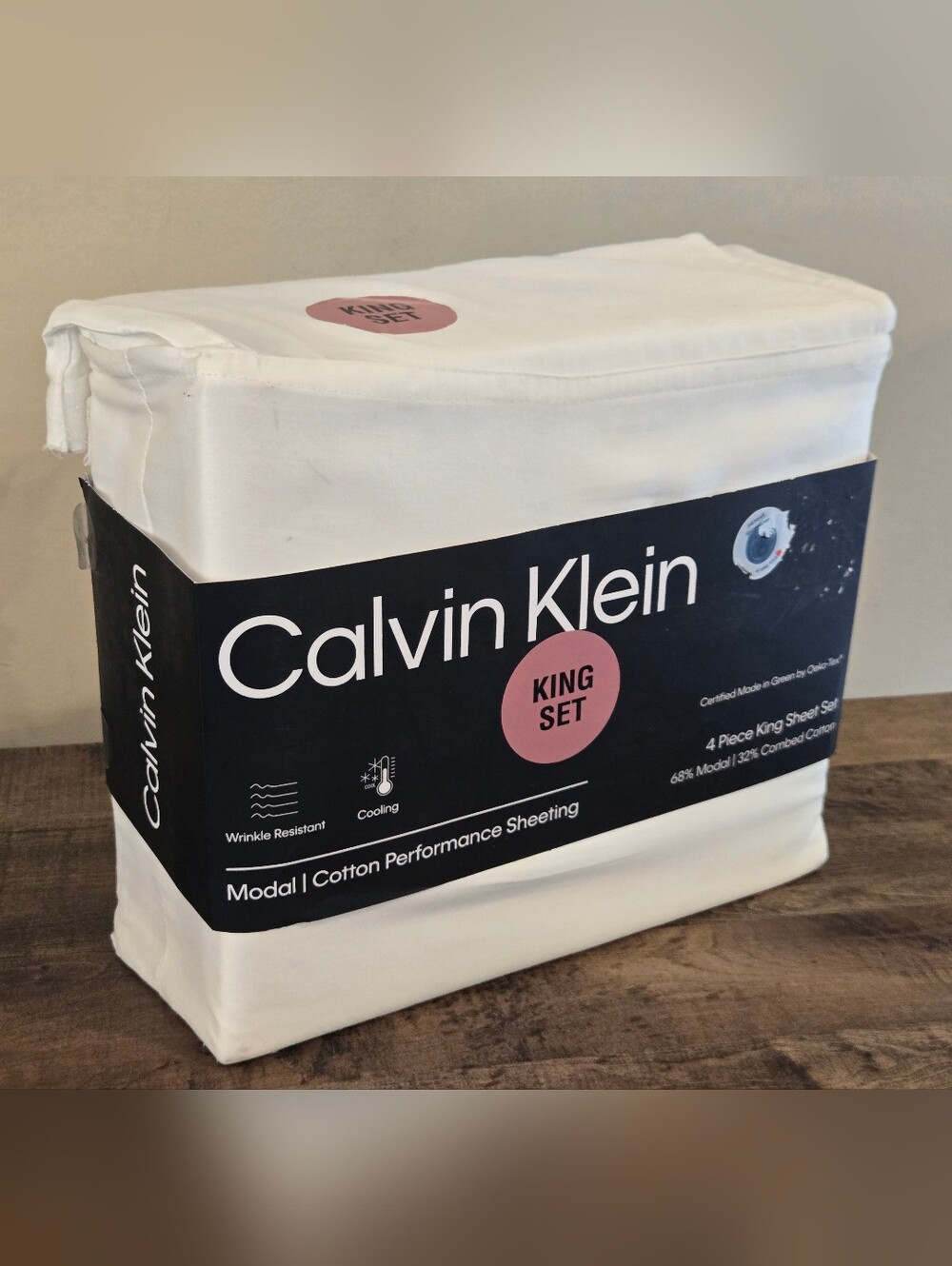 CALVIN KLEIN Cooling MODAL/COTTON King Sheet Set White